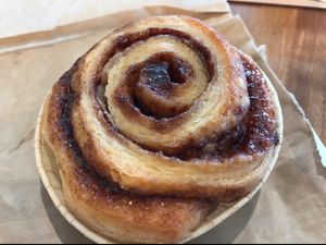 vegan cinnamon roll at Amy's Drive Thru in Rohnert Park