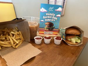 Free burger day!   at Amy's Drive Thru in Rohnert Park