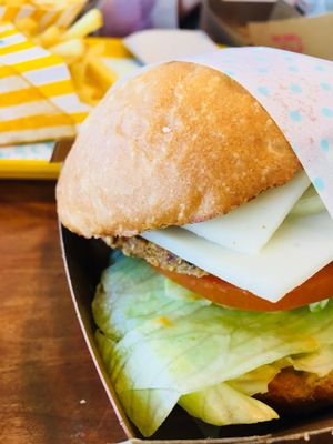 Amy burger at Amy's Drive Thru in Rohnert Park