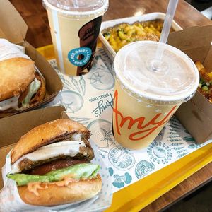 Burgers and milkshakes at Amy's Drive Thru in Rohnert Park