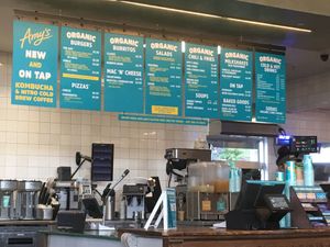 Amy’s menu! Plenty of great choices that can be made plant-based with a vegan tax ($.50 per item) at Amy's Drive Thru in Rohnert Park