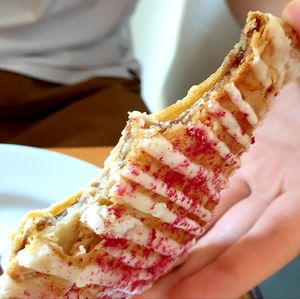 strawberry jam inside at Passion Flour Patisserie in Salt Lake City