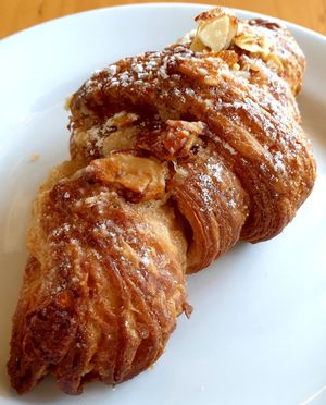 almond cr at Passion Flour Patisserie in Salt Lake City