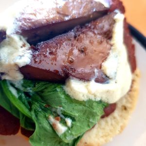 smoked bene..  that is smoked tofu at Passion Flour Patisserie in Salt Lake City