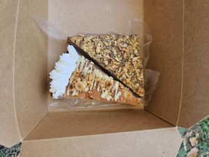 Cheesecake and fudge at Passion Flour Patisserie in Salt Lake City