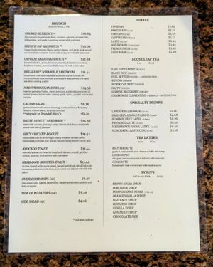 Menu as of 14 October 2024 at Passion Flour Patisserie in Salt Lake City