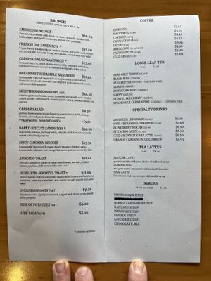 Menu  at Passion Flour Patisserie in Salt Lake City