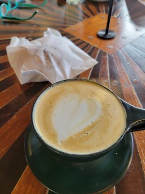 Latte at Passion Flour Patisserie in Salt Lake City