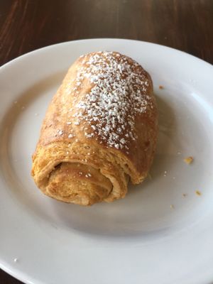 Pain au chocolat - get it warmed up, delicious! at Passion Flour Patisserie in Salt Lake City