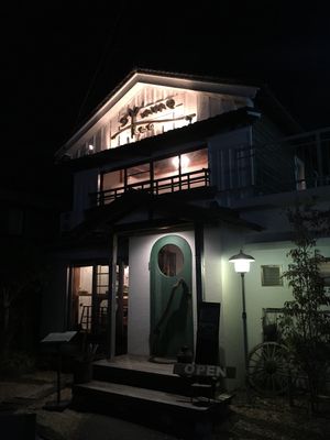 from outside by night at Simme in Ise