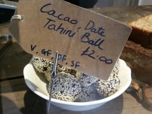 cacao date balls at So Pure in London
