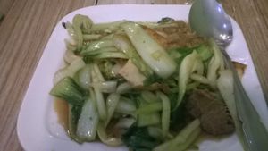 faux beef and vegetables at Vege Saveurs in Paris