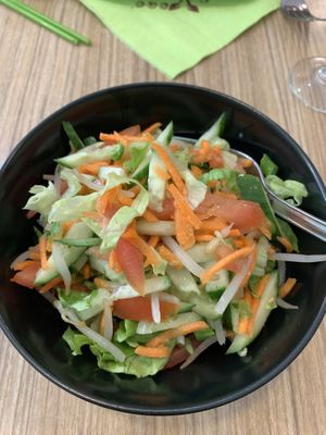 Salad without salt and oil  at Vege Saveurs in Paris