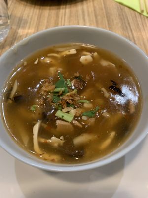 Hot and Sour Soupp  at Vege Saveurs in Paris