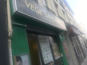 Outside at Vege Saveurs in Paris