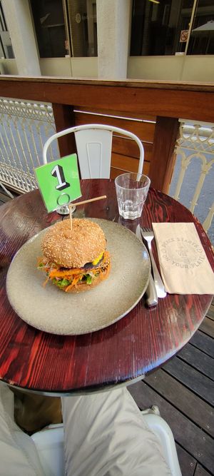 Tofu pumpkin burger at Veggie Vie in Adelaide