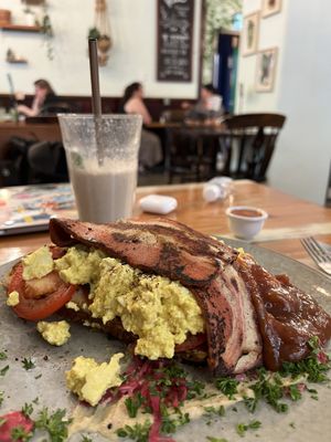 Scrambled tofu!  at Veggie Vie in Adelaide