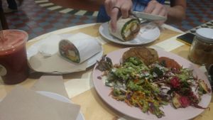 fantastic lunch - veeeeeeery yum!! at Veggie Vie in Adelaide