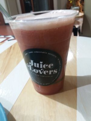 Berry juice at Veggie Vie in Adelaide