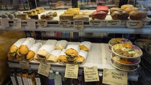 Sandwiches, bowls and sweets at Veggie Vie in Adelaide