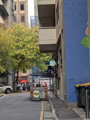 Outside at Veggie Vie in Adelaide