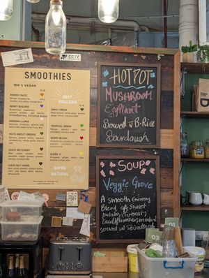 Menu at Veggie Vie in Adelaide