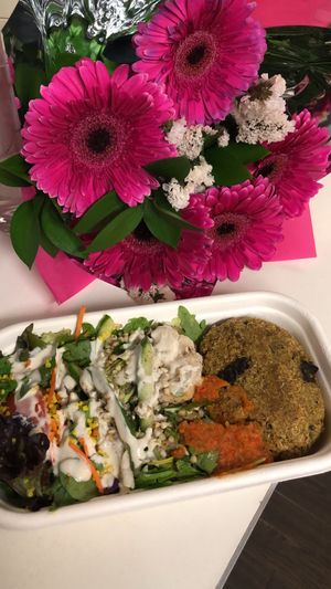 Vegan and gluten free salad  at Veggie Vie in Adelaide