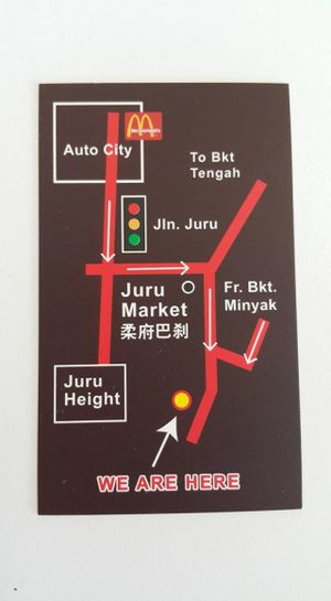 name card at Granny House Cafe in Bukit Mertajam