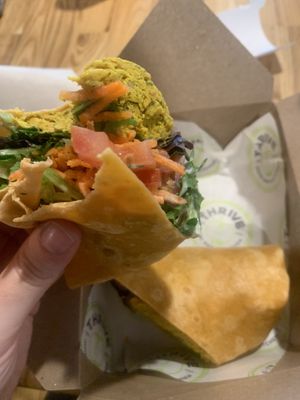 Falafel wrap  at Thrive Juice Bar and Kitchen in Bar Harbor
