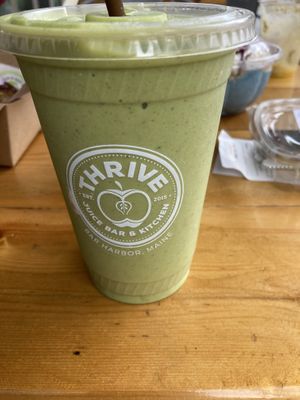 green smoothie   at Thrive Juice Bar and Kitchen in Bar Harbor