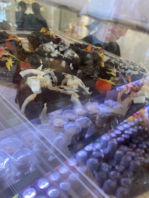 floral vegan donuts!   at Thrive Juice Bar and Kitchen in Bar Harbor
