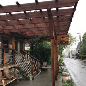 super cute and cozy at Thrive Juice Bar and Kitchen in Bar Harbor