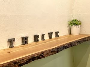 Lots of plants and inspiration   at Thrive Juice Bar and Kitchen in Bar Harbor