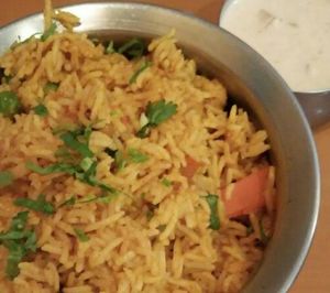 vegetables biryani with basmasti rice at Raj Restaurant - Farrer Park in Central Singapore