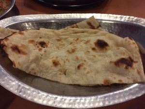 Naan - Tandoori bread made from plain flour  at Raj Restaurant - Farrer Park in Central Singapore