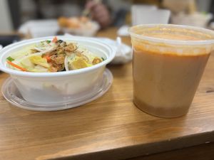 Vegan Thai Style Hot and Sour Veggie Tofu Noodle Soup   at Wei's Noodle House in Ottawa