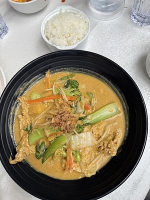 Thai Pineapple Curry with Chik’n - Vegan  at Wei's Noodle House in Ottawa