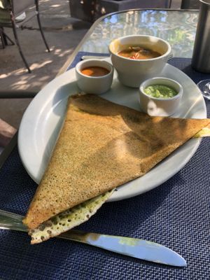 Spicy Basil Dosa  at Paper Dosa in Santa Fe