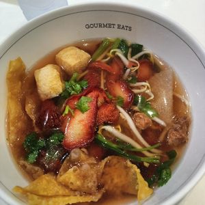 Red roasted pork noodles at Walee - EM Quartier in Bangkok