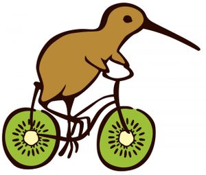 Our logo at Kiwi Vegan Cafe in Tbilisi