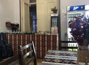 Inside at Kiwi Vegan Cafe in Tbilisi