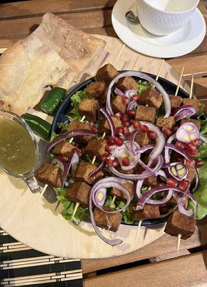 Тофу-барбекю  at Kiwi Vegan Cafe in Tbilisi