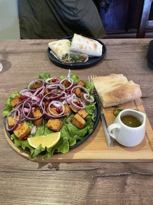 BBQ Tofu and Burrito   at Kiwi Vegan Cafe in Tbilisi