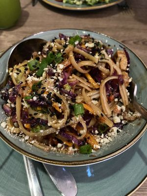 Tofu noodle bowl  at Kiwi Vegan Cafe in Tbilisi