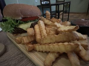 Cheeseburger   at Kiwi Vegan Cafe in Tbilisi