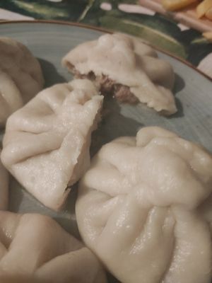 vegan khinkali at Kiwi Vegan Cafe in Tbilisi