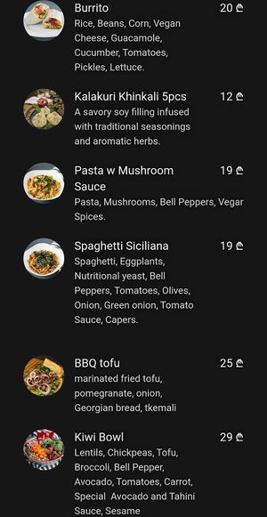  at Kiwi Vegan Cafe in Tbilisi