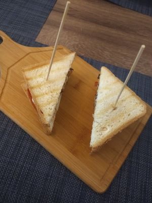 Eggplant sandwich - 5 GEL at Kiwi Vegan Cafe in Tbilisi