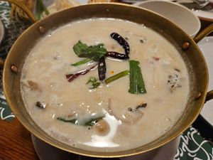 Tom Kha Mushroom (Coconut Milk Soup), 170 Baht at Baan Ying in Samut Prakan