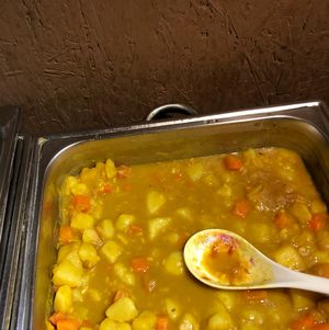 some sort of potato and carrot curry  at CS Vegan in Hong Kong Island